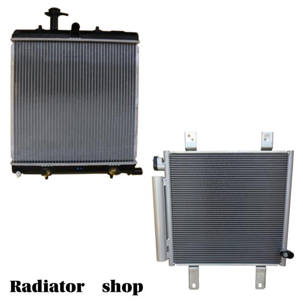 ラジエーター・コンデンサー ２点セット ハイゼット  新品未使用 S320V S320W S321V S321W S330V S330W S331V S331W 即納 ラジエター