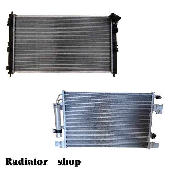新品 ラジエター コンデンサー ２点セット デリカD：5 CV2W・CV4W・CV5W 即納 ラジエーター