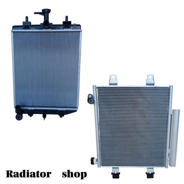 ラジエーター コンデンサー 2点セット シフォン NA LA650F・LA660F 新品即納 ラジエター 16400-B2460 88460-B2070