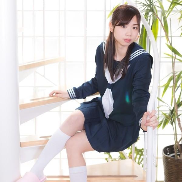 セーラー服コスプレ Mサイズ 紺色 白スカーフ 制服セット セーラー服コスプレ Mサイズ 紺色 白スカーフ 制服セット