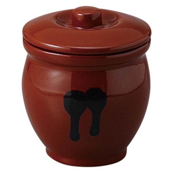 蓋付ミニかめ0.3号アメ色 875-28-86J : 食器・厨房道具 セトヤサプライ