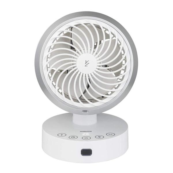 お試し価格 の山善 扇風機 15cm サーキュレーター タッチスイッチ 風量6段階調節 静音モード タイマー機能搭載 リモコン付き ホワイト シルバー Y 日本no1の実績 の