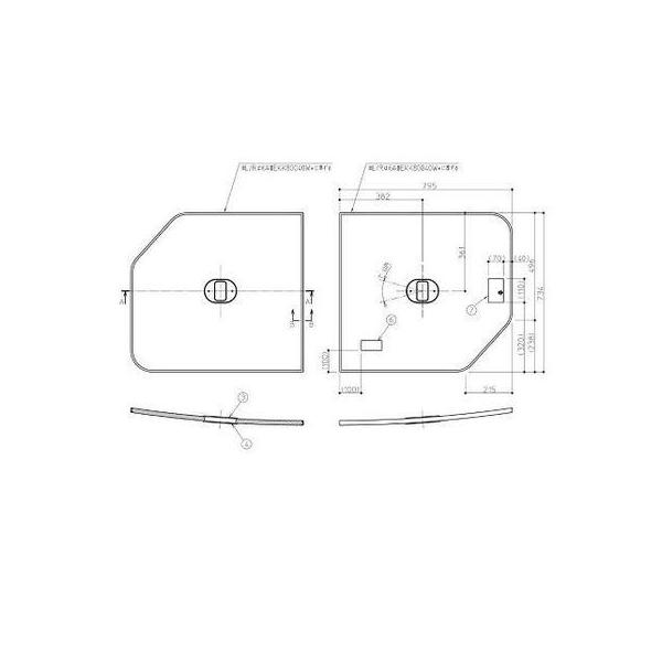 TOTO [AFEKK80040WR4]TOTO 1650クレイドル断熱風呂蓋R〈EKK80040WR4の