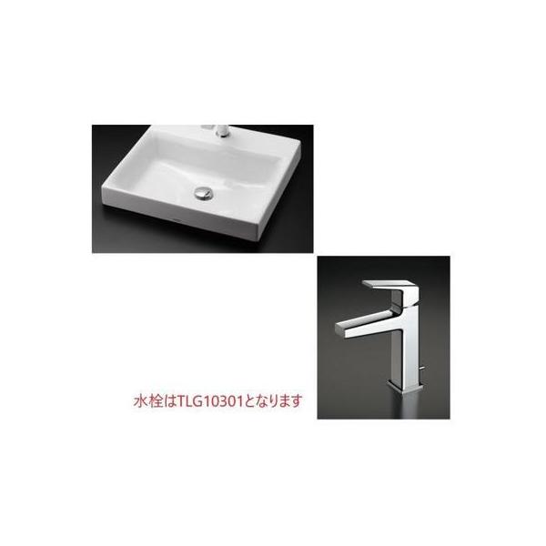 TOTO [LS717C+TLG10301J+TL4CU×2+TLDS2204JA]TOTO カウンター式洗面器