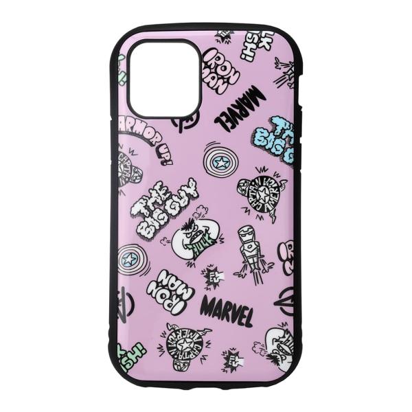 【パッケージ破損・未使用品】PGA iPhone 11 Pro Max用 ハイブリッドタフケース アベンジャーズ/ピンク PG-DPT19C12AVG