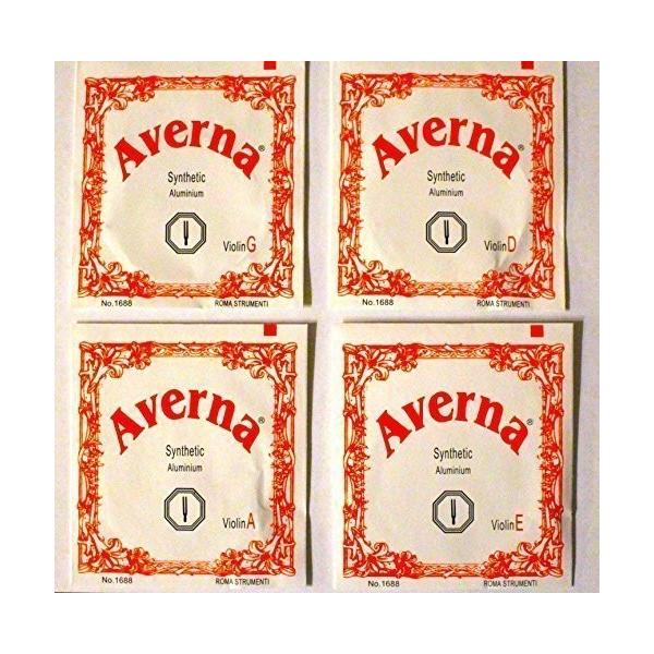 ・Averna社製バイオリン弦セット 4/4用 ・素材 ： Synthetic Aluminium ・弦セット 4本入　： E、A、D、G ・原産国 : 台湾