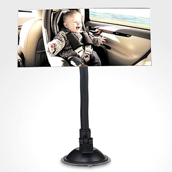 他サイト： ベビーミラー ルームミラー インサイトミラー ベビーシート 監視 補助ミラー ベビーモニター 車用 吸盤付き(黒,  17cm)の商品画像