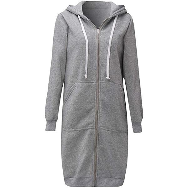 数量は多 Maison De Tao メゾンドタオ 大人 無地 フード 付き レディース ジップ L グレー パーカー 長袖 ロング