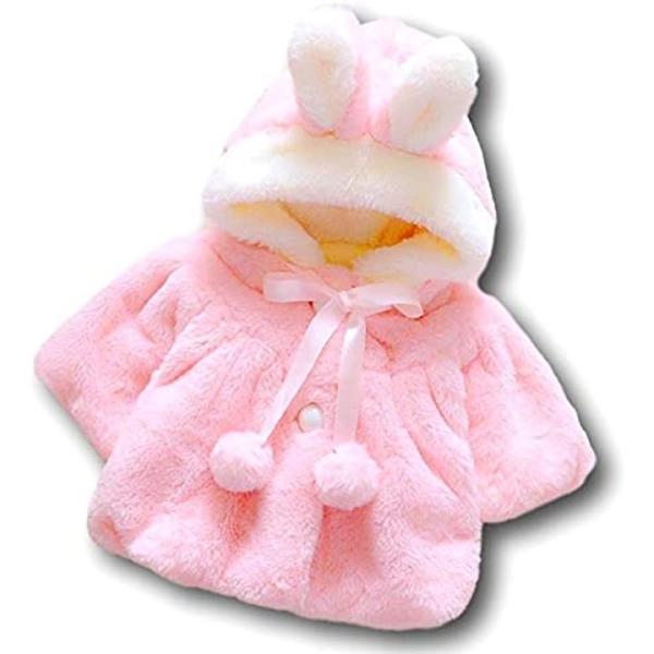 冬 ベビー ボア ポンチョ 新生児 乳幼児 保温 ふわふわ 暖かい 赤ちゃん 女の子 男の子 ピンク ピンク 90 Dejapan Bid And Buy Japan With 0 Commission