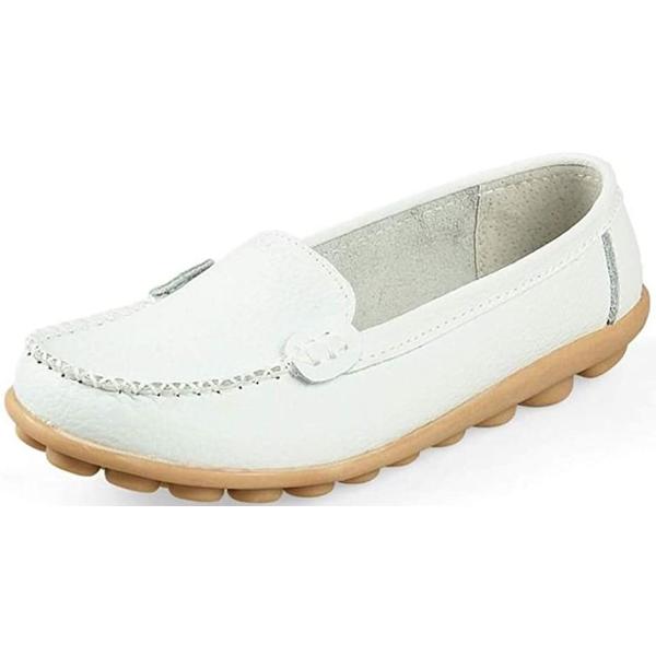 エンプティオ ドライビングシューズ レディース パンプス 厚底 ペタンコ ローヒール 歩きやすい くつ ホワイト 23 0 23 5 Cm メーカー再生品