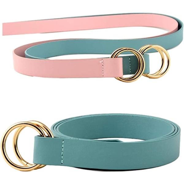 マローサム リングベルト レディース レザー 細 ブラック 即納最大半額 黒色 黒 Free