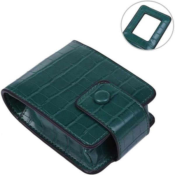 ミラー付き リップケース 口紅ケース 鏡付き 化粧ポーチ 収納 携帯 便利 グリーン Pindo Com