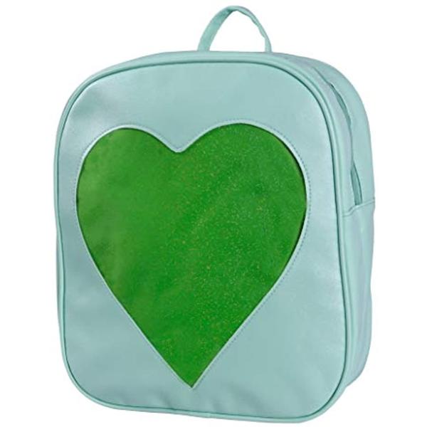 痛バッグ 痛リュック ハートアイサイト ビニール リュックサック レディース おしゃれ 透明リュック ハート型 ウィンドウ グリーン Dejapan Bid And Buy Japan With 0 Commission