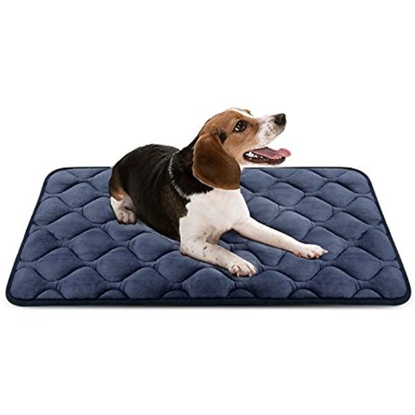 ペットマット 犬 ペットベッド クッション ケージ用敷物 防寒 Jplxcw W004 Gy M 洗える 滑り止め 出色 柔らかい グレー M