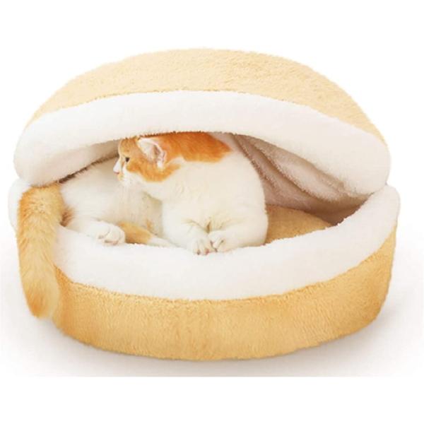 シェル 貝型 猫 犬 ベッド ソファー ペットハウス ドーム型 保温 防寒 ペット用寝袋