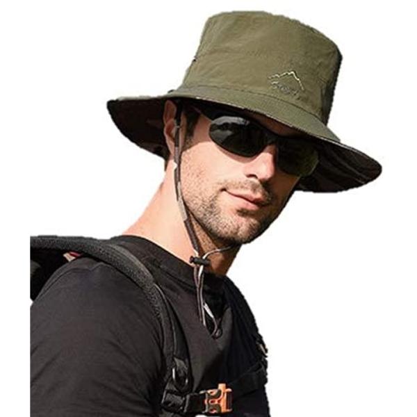 目玉商品 Beaton Japanメンズ アウトドアハット おしゃれ リバーシブル 帽子 テン カーキ フリー 迷彩 撥水 ガロンハット