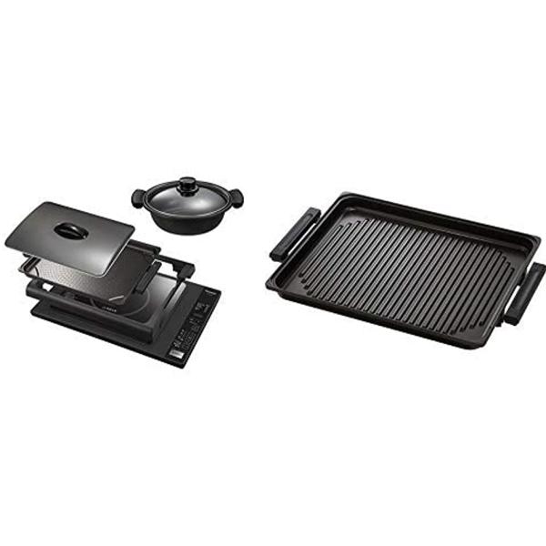 Ihホットプレート Kz Hp2100 K 定番の人気シリーズpoint ポイント 入荷 専用焼肉プレート Ihホットプレート専用 ブラック Kz Ay10 K セット