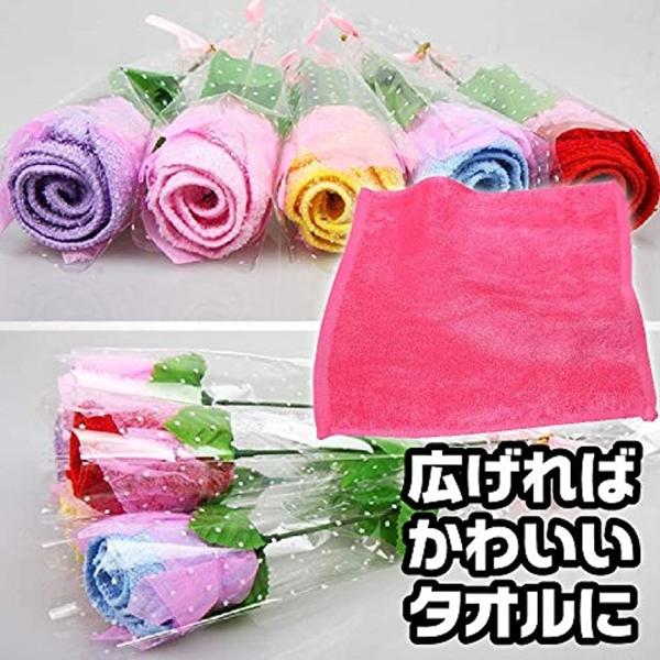 バラ 花束 ギフトタオル バラ型ハンカチ 薔薇 フラワー 市場 Btr 結婚式 ミニタオル 赤 50本セット 退職