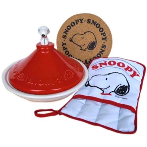 Snoopy 人気の製品 Set Items Red スヌーピー たじん鍋 コルクセット ミトン Snc 3tr Cm