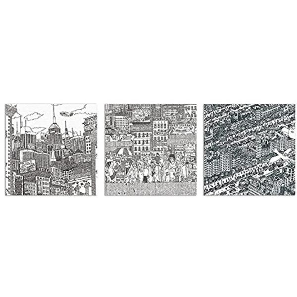 アートデリ 街並みイラストのファブリックパネルセット Mzk 002 0003 0004 Pindo Com Py