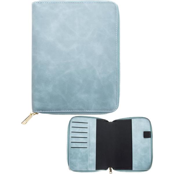 他サイト： 母子手帳ケース お薬手帳ケース 母子手帳カバー パスポートケース 通帳ケース B6 スモーキーブルーの商品画像