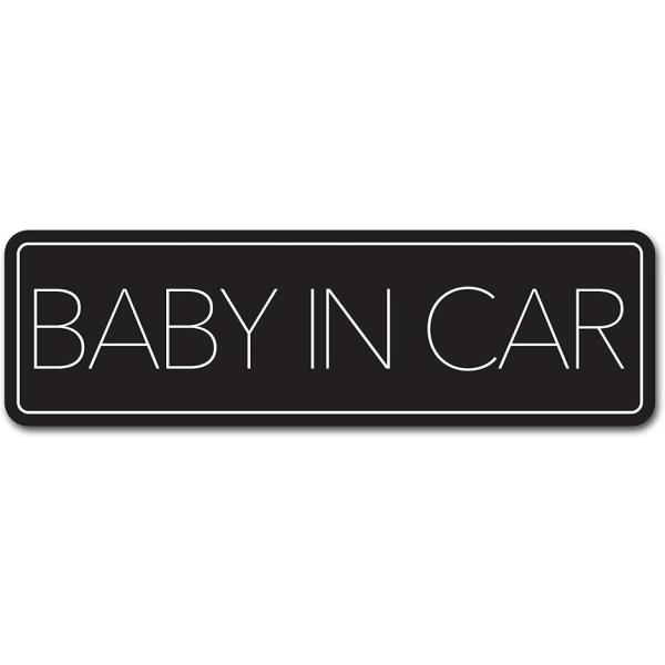 他サイト： ベビーインカー 横長シンプルデザイン Baby in car On Board( ブラック(ステッカー）,  横18cmx縦5.5cm)の商品画像