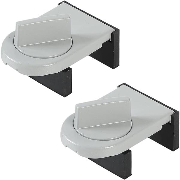 他サイト： 窓ロック ストッパー 防犯 補助錠 安全対策 サッシ取付 子供 ペットイタズラ防止 防犯グッズ(グレー,  2個セット)の商品画像