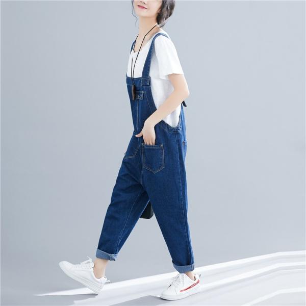 デニムサロペット レディース 九分丈 無地 デニム ジーンズ オールインワン オーバーオール 可愛い ボトムス 春秋 お洒落 カジュアル Buyee Buyee Japanese Proxy Service Buy From Japan Bot Online