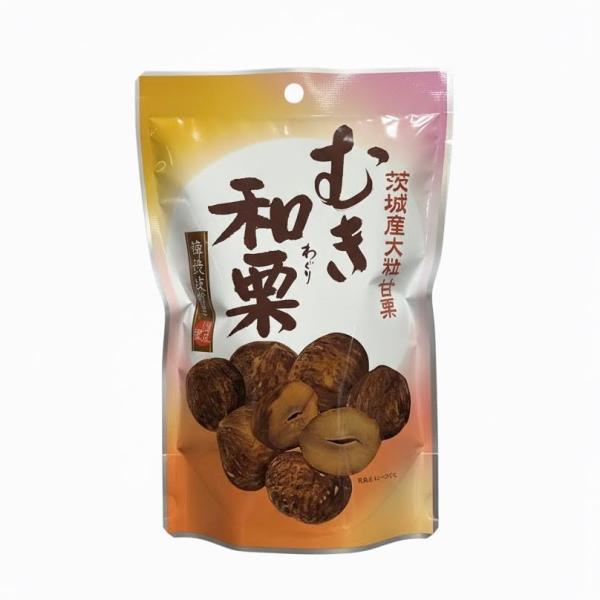 茨城県産の大粒甘栗を使用した薄渋皮付きのむき和栗です。茨城県石岡市周辺で育った丹沢栗・筑波栗などを丁寧に加工し、和栗本来の香りと甘みを引き立てるため、あえて薄い渋皮を残して仕上げています。そのままでもおいしく、温めてもより風味が際立ちます。...