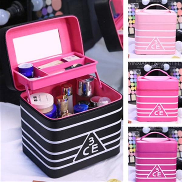 送料無料 4color 3ce 3ceメイクボックス コスメボックス 鏡付き 雑貨 小物入れ 持ち運び可 大容量 アクセサリー 収納 化粧品 ジュエリーボックス Buyee Buyee 日本の通販商品 オークションの代理入札 代理購入