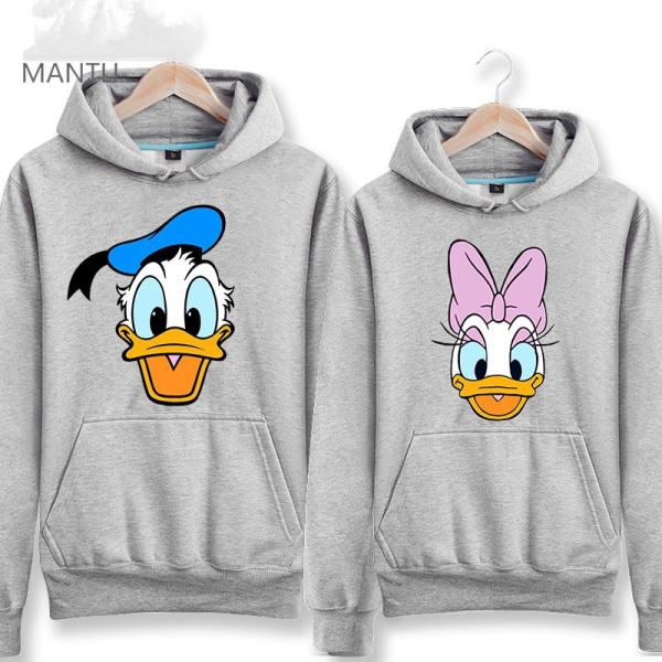 ディズニー ドナルド デイジーメンズレディース お揃いカップルペアルックウェア プルオーバー プリントパーカー トレーナー 長袖 フード付き男女兼用 Couple77 セブンシーズファッション 通販 Yahoo ショッピング