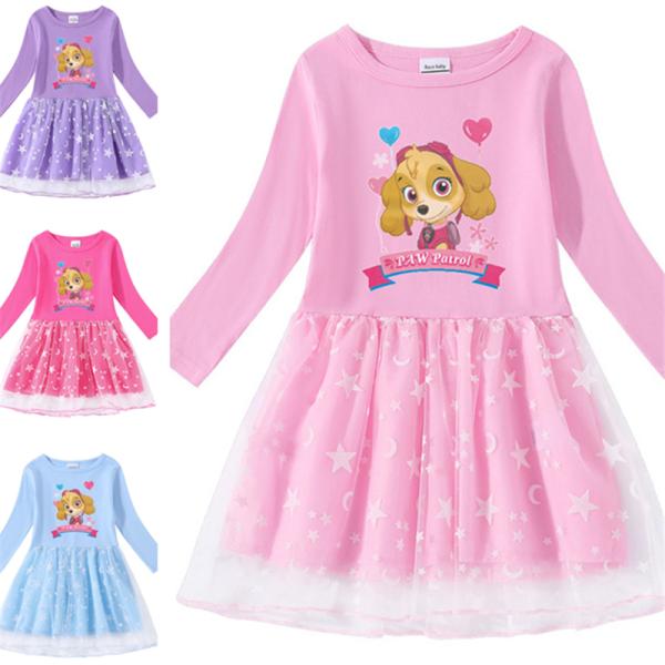 パウパトロール Paw Patrol ワンピース チュール 長袖 子供服 お姫様 プリンセス 今ならほぼ即納 チュチュスカート コスプレ ガールズ