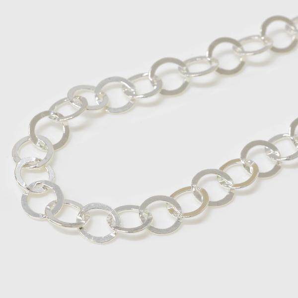 イタリア製 フラットチェーンネックレス　40cm イタリア製 フラットチェーンネックレス 40cm