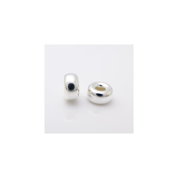 10個 シルバー925 ロンデルビーズ6.3×3.3mm USRN-63 スターリング