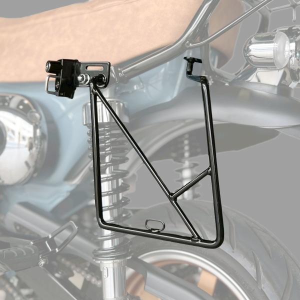 WE Parts バッグサポート ヘルメットホルダー付き DAX125 ダックス125 光沢ブラック 電着塗装&粉体塗装 取付ボルト付き キャリア 台湾製 204