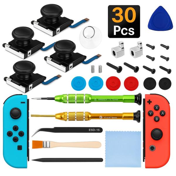 ジョイコン 修理キット  16点 30点セット JOY-CON スティック交換 修理パーツ 器具 Nintendo Switch コントローラー 修理セット