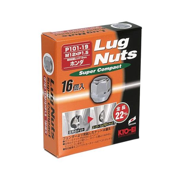 KYO-EI  協永産業  ラグナットスーパーコンパクト  個数:16個入   袋タイプ 19HEX  M12 x P1.5 P101-19-1