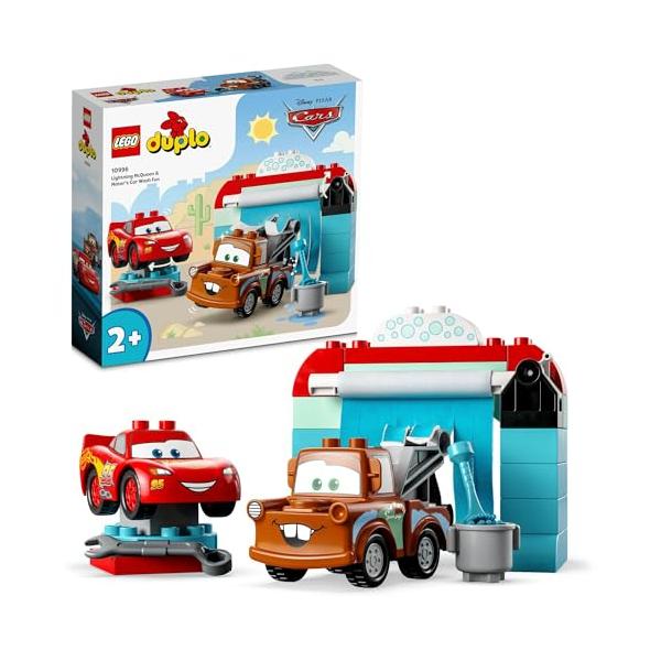 レゴ(LEGO) デュプロ ライトニング・マックィーンとメーターのカーウォッシュ おもちゃ 玩具 プレゼント 誕生日 ブロック 知育 クリスマス