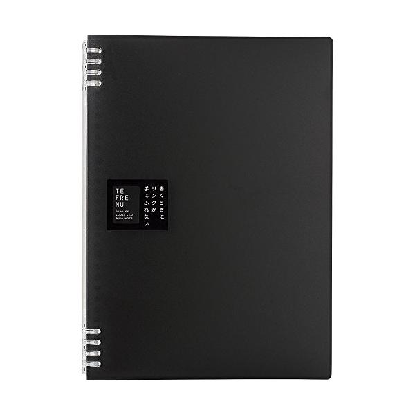 キングジム リングノート テフレーヌ 30穴 A4タテ 黒 9856TTE-BK