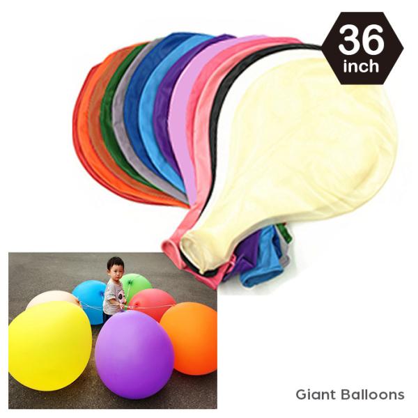 単品商品なのでカラー、個数が自由に選べる使いやすいノーマルな丸型。36インチのビッグサイズのゴム風船誕生日やホームパーティ、シーズンイベントなどで一年中お使いいただけます。パーティーのテーマに合わせて色をコーディネート