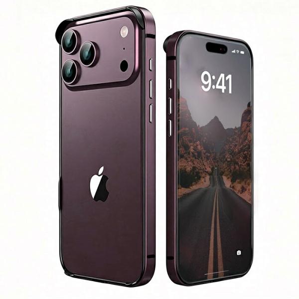 iPhone18ProMax バンパー ケース ストラップホール付き iPhone18Pro アルミ 薄型 マグセーフ充電対応 軽量 フレームのみ ネジ不要 脱着簡単 アイフォン18プロ