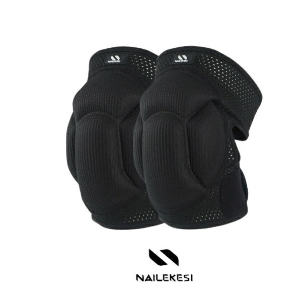 NAILEKESI 厚手 サポーター 膝パッド 両足用 2枚セット クッションパッド 衝撃吸収 面ファスナー 伸縮 膝当て 保護 怪我防止 膝保護 膝クッション 男女兼用
