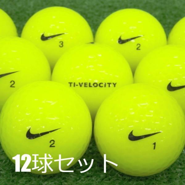 超レア！ナイキゴルフ契約プロ支給ゴルフボール セット　2ダース　24個 NIKE（ナイキ） ロストボール NIKE Ti-VELOCITY イエロー 12球セット