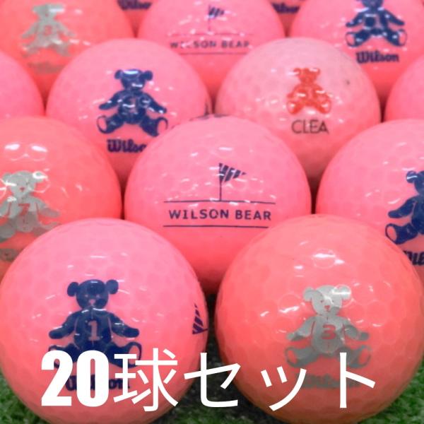 WILSON BEAR ロストボール ゴルフボール ウィルソン ベア ピンク 20球