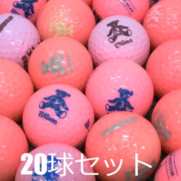 Wilson（ウイルソン） ロストボール ゴルフボール Wilson Bear ピンク
