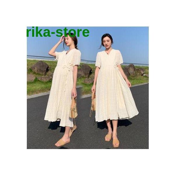 マタニティ ワンピース レディース 妊婦ワンピース マキシ丈ワンピース 妊娠服 マタニティウェア 半袖　夏 大きいサイズ 結婚式　ドレス●輸送上の都合上、商品に多少の傷、汚れ等が付く場合がございます。●在庫を切らしている場合は、改めてメール...