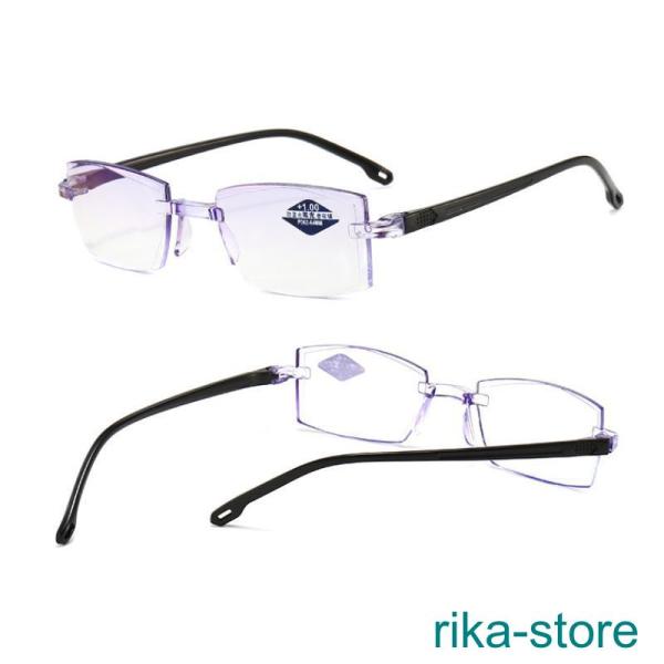 爆買　老眼度数(軽度レンズ): +1.00 +1.50 +2.00 +2.50 +3.00 +3.50 +4.00 【重量】 約15.9g ※レンズ度数により、多少変わります。フレームのカラー ブラック(反青レンズ)【材質】［フレーム］ポリ...