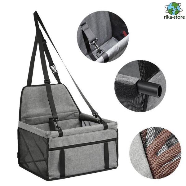 爆買　「カラー」グレー(灰)「素材」ナイロン、PVC「商品紹介」型崩れしない設計をしているので、振動を感じさせない乗り心地。天然染料を使用しているので猫じゃらしを舐めたり噛んだりしちゃうねこちゃんでも安心です?折りたたみ式でコンパクトに収納...