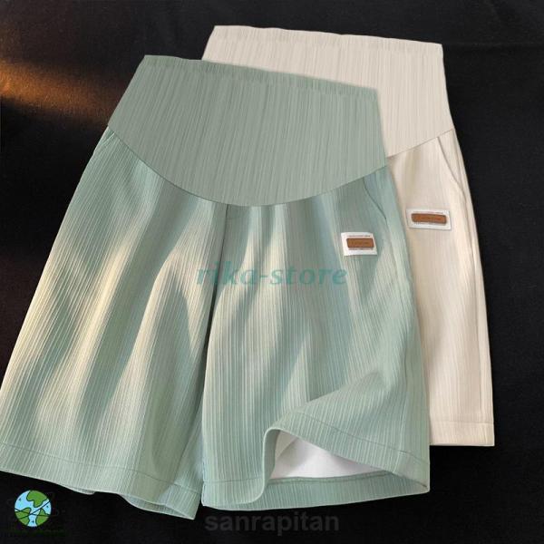 商品名:接触冷感 マタニティ ショートパンツ ハーフパンツ リブ 薄手 夏用 アジャスター パジャマ ズボン パンツ 吸汗 通気性 涼しい 産前産後                            商品説明:マタニティパンツ ハーフ丈...