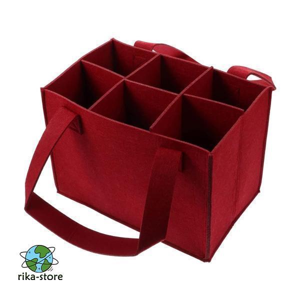 爆買　説明:マルチユニットデザイン: ワインボトルホルダーは赤ワイン6本を同時に運ぶことができます.素材: このワインボトル固定バッグは.高品質のフェルト素材を使用しており.厚みがあり.耐摩耗性と耐久性に優れています.サイズと色: ワインボ...